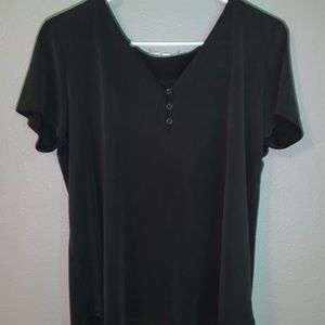Black silk T